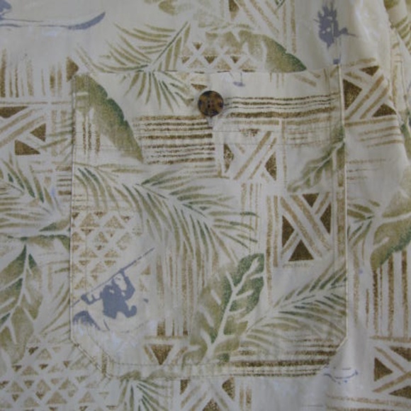 WOOLRICH MEN'S CASUAL TROPICAL BUTTON-DOWN SHIRT - Picture 7 of 8